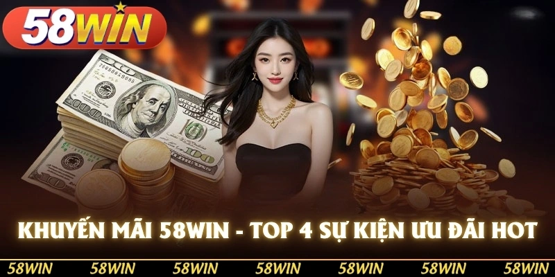 Khuyến mãi 58win top 4 sự kiện ưu đãi hot nhất năm 2025